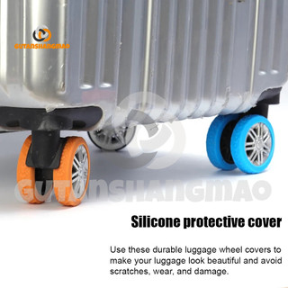 8 Chiếc Bánh Xe Silicon Bảo Vệ Cho Hành Lý Giảm Tiếng Ồn Du Lịch Hành Lý Vali Bánh Xe Bao Dày Họa Tiết Hành Lý Phụ Kiện
