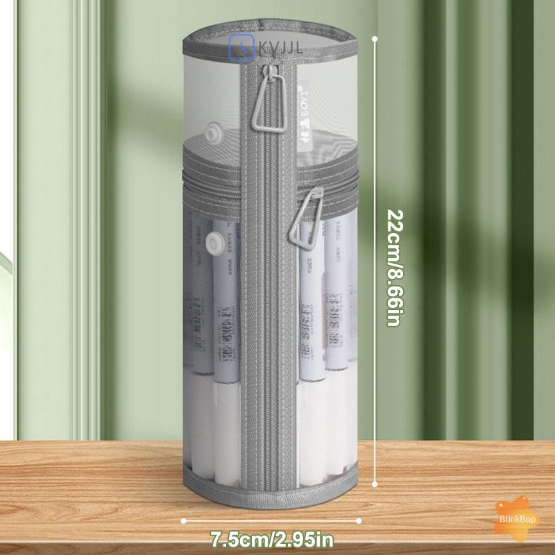 [KvJJL-t] Túi đựng cọ trang điểm công dụng kép lưới Hộp đựng bàn chải di động Hộp đựng cọ dung tích lớn đơn giản Giá đỡ xô Túi đứng du lịch mới