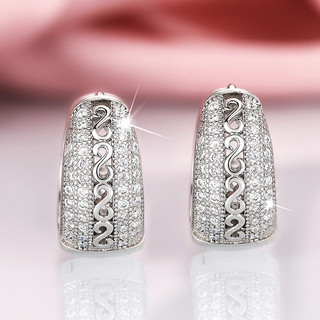 Bông Tai Zircon Bạc S925 Thiết Kế Đơn Giản, Phù Hợp Làm Quà Tặng Cho Nữ Sinh Viên