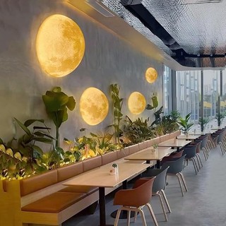 AIMI Nửa Trăng Đèn Tường Nhựa Chụp Đèn Thấm Hút Ánh Sáng Treo Tường Trang Trí Chiếu Sáng Thích Hợp Cho Phòng Ngủ Đầu Giường Phòng Khách Lối Đi