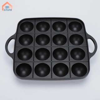 Chảo nướng Takoyaki 16 khoang Dễ dàng làm sạch Đĩa nấu ăn chống dính Máy làm Takoyaki đa năng di động để cắm trại tại nhà