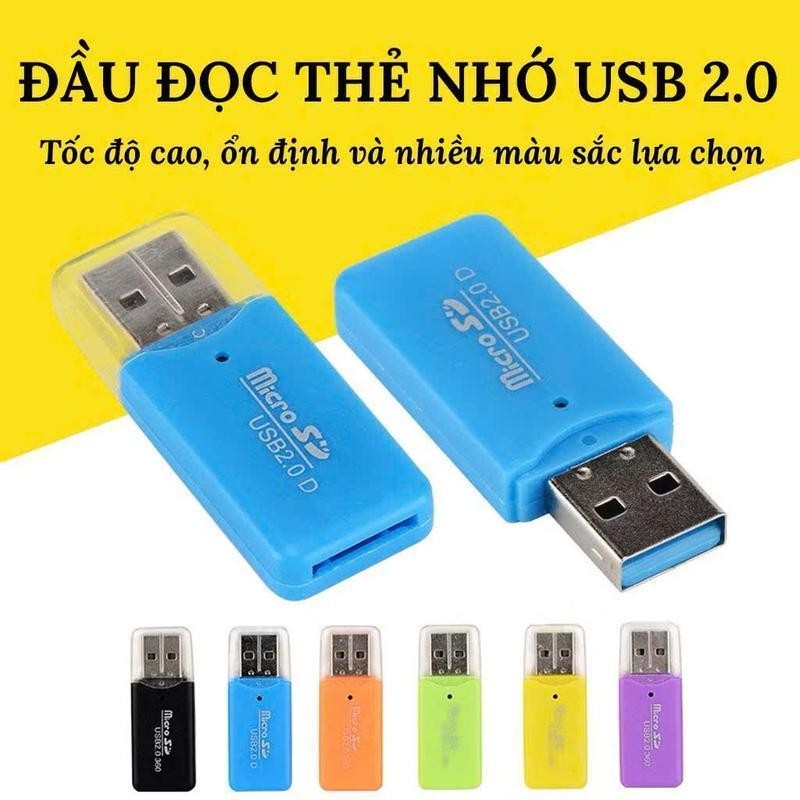 Đầu Đọc Thẻ USB 2.0 Tốc độ cao ĐỌC THẺ NHỚ