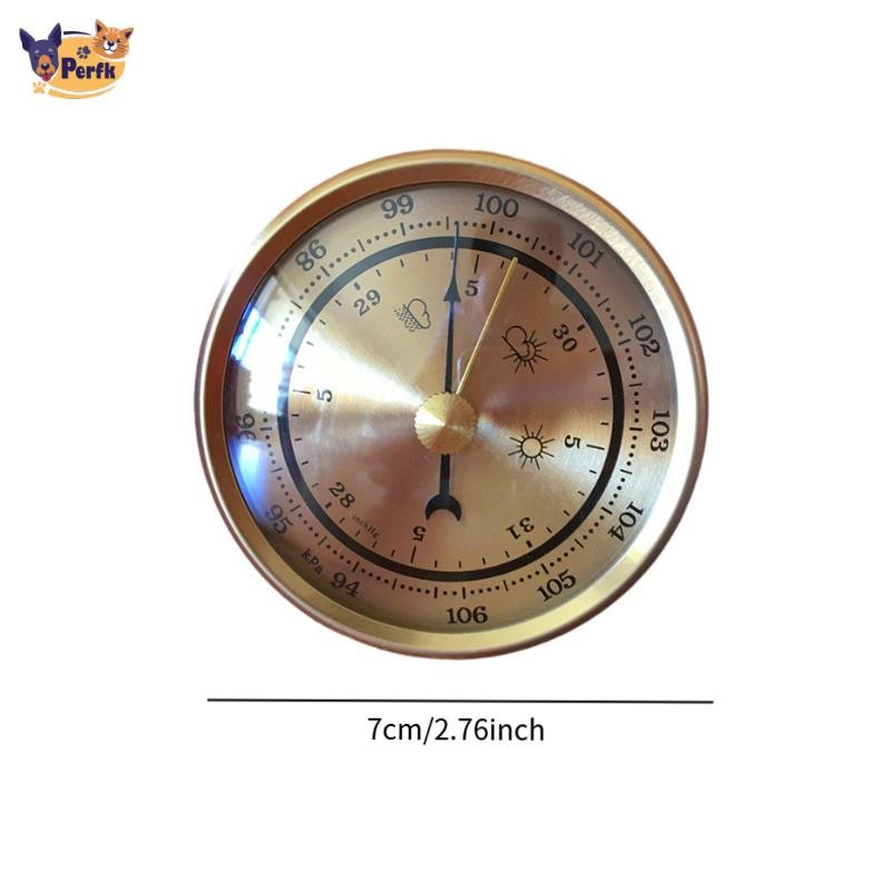 Phong vũ biểu đo thời tiết outdoor, chất liệu kim loại, gold-colored, compact và user-friendly
