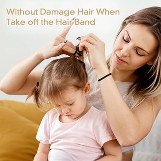 10 Chiếc Dây Buộc Tóc Màu Đen Co Giãn Cao Cho Nữ - Dây Buộc Tóc Mềm Liền Mạch Đuôi Ngựa Giá Đỡ