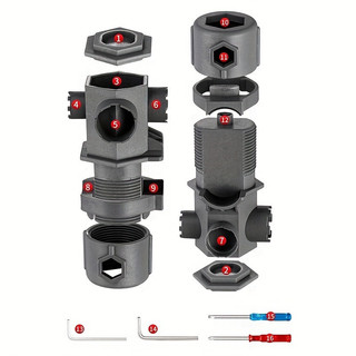 Cờ lê vòi đa chức năng 16 trong 1 Phòng tắm Van góc nhà bếp Công cụ lắp đặt tháo gỡ đa năng