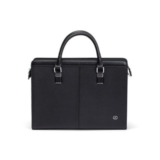 Cặp da nam công sở cao cấp FTT Leather chất liệu da bò thật phối khóa dọc có nhiều ngăn T097