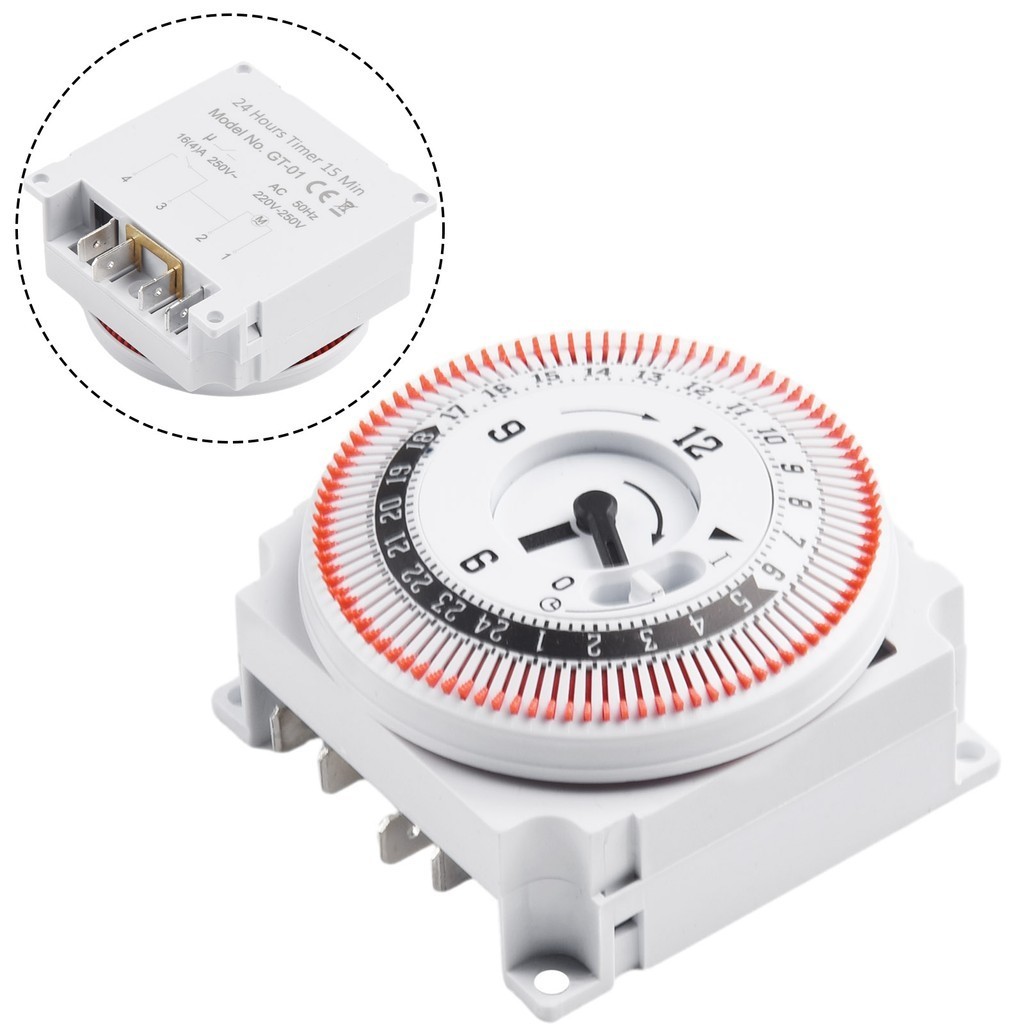Công tắc hẹn giờ cơ khí 24 giờ Thiết bị định giờ công nghiệp Công tắc bảng điều khiển Bảo vệ sản phẩm chất lượng cao