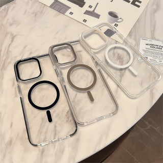 Ốp Điện Thoại Tpu Từ Tính Trong Suốt Cho IPhone 15 15pro Max 13 Mini 14 14pro 14max 12 11 Pro Max IX XR SE2 Plus Bìa Cứng p2