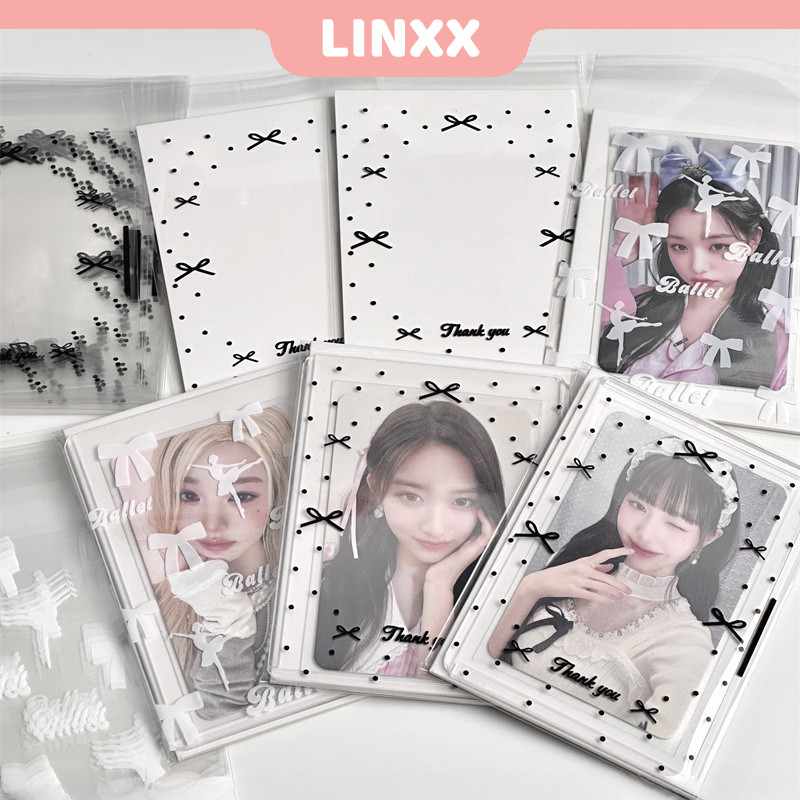 Linxx 50 Chiếc Đen Ba Lê Niêm Phong Túi Toploader Tay Áo Photocard Bao Bì Túi Tự Dính