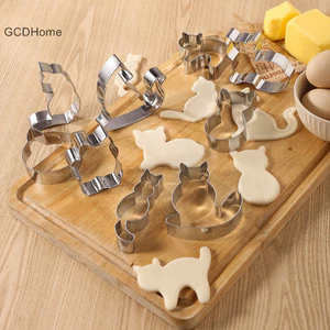 Gcdhome 9 Chiếc Hình Mèo Con Cắt Cookie Bánh Ngọt Cắt Cookie Dụng Cụ Nướng Bánh Phụ Kiện Nhà Bếp Tiệc Tại Nhà Quà Tặng HOT