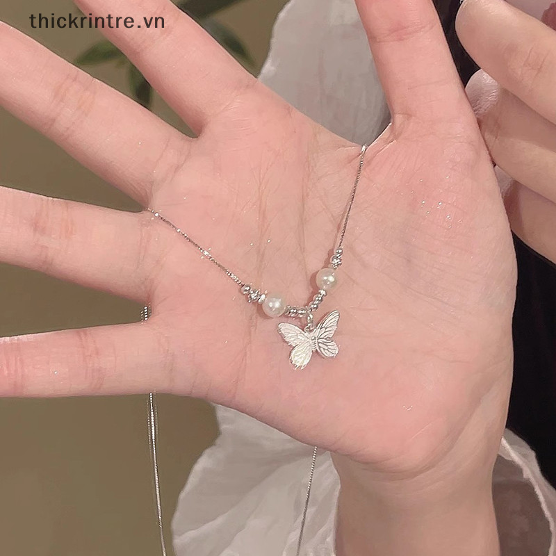 THI Thời Trang Ngọc Trai Đơn Giản Đính Hạt Vòng Cổ Nữ Bé Gái Thanh Lịch Tinh Tế Xương Đòn Dây Chuyền Phụ Kiện Trang Sức Quà Tặng VN