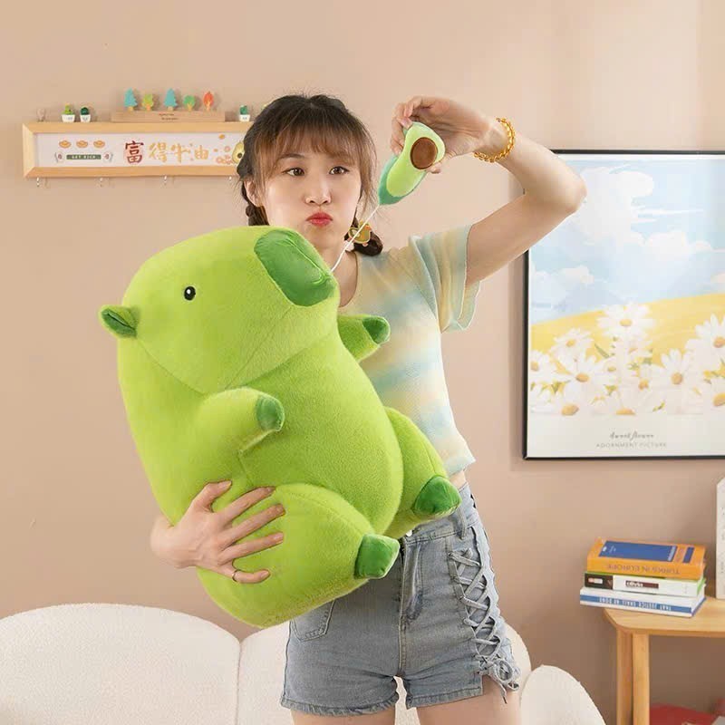 Capybara Xanh Bơ Capybara Bơ Mũi Quả Bơ Kéo Rút Chậm Capybara Màu Xanh Bơ Đặc Biết Chất Liệu Vải Và Bông Cao Cấp