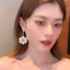 Bông tai thủ công Bông tai hoa trắng Zircon Bán buôn nữ