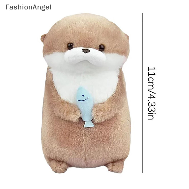 FashionAngel Dễ Thương Otters Cầm Cá Sang Trọng Móc Khóa Nhẹ Mặt Dây Chuyền Đạo Cụ Cho Túi Đi Học Ví Chìa Khóa TH