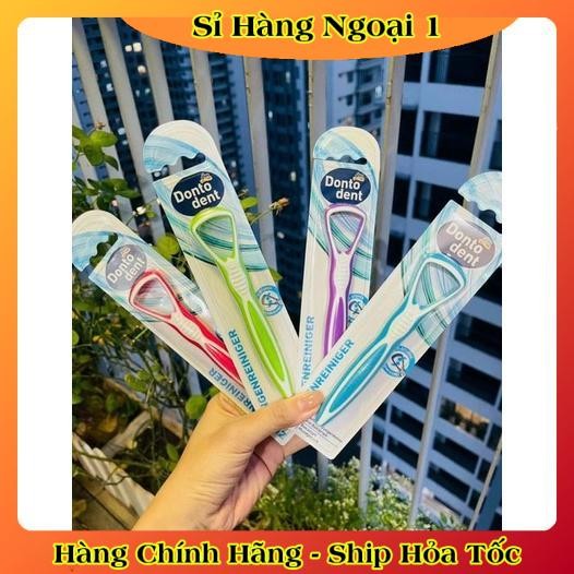 Cây cạo lưỡi, vệ sinh lưỡi Dontodent bằng nhựa, cao cấp, cho người lớn của Đức - Đủ Bill