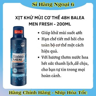 Xịt khử mùi Balea Men 48h 200ml của Đức - Dành cho nam