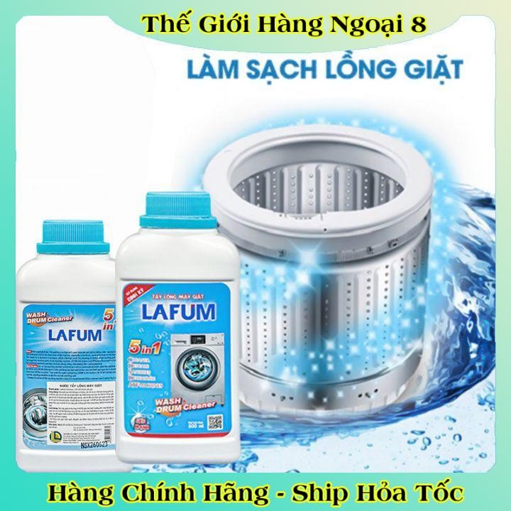 Dung Dịch và Bột Vệ Sinh Tẩy Lồng Máy Giặt LAFUM Làm Sạch Cặn Bẩn Lồng Giặt 300g và 500ml