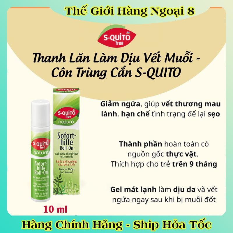 Xịt chống muỗi, kem bôi côn trùng đốt, thanh lăn và gel bôi muỗi đốt Squito Free cho bé từ sơ sinh của Đức- Date mới