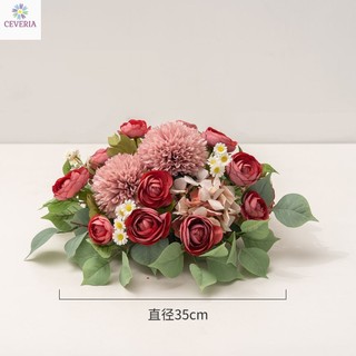 Trang trí tiệc khách sạn bàn hoa nhân tạo trung tâm bàn xoay bàn cắm hoa đồ trang trí hoa CEVERIA