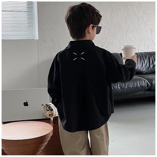 [DOUDOU KID] SM03 Áo Sơ Mi Thêu Lưng Bé Trai Đẹp 11-36kg,Chất Thô Hàn Cotton Đẹp