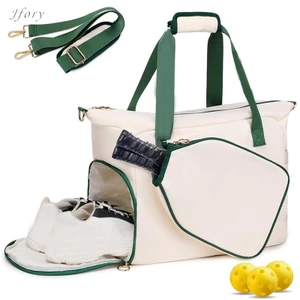 Jfory Túi đeo chéo dây kéo xách tay đựng vợt pickleball, dây đeo vai điều chỉnh, dùng cho gym và nữ
