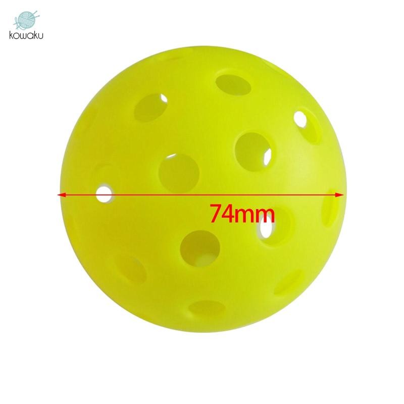 Pickleball Pickle Balls Hàng thể thao tiêu chuẩn rỗng 74mm Pickleball Phụ kiện Đồ chơi thực hành cho các tòa án ngoài trời