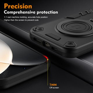 Dành Cho Tecno Camon 30 4G / 5G Ốp điện thoại Kim Loại Giá Đỡ Nhẫn Đế Mềm TPU Cạnh Cứng PC Mặt Sau Chống Sốc Mỏng Vỏ