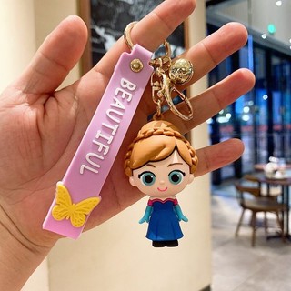 Móc Chìa Khóa Mặt Dây Hoạt Hình Frozen Elsa Công Chúa, Melody, Purin Dễ Thương