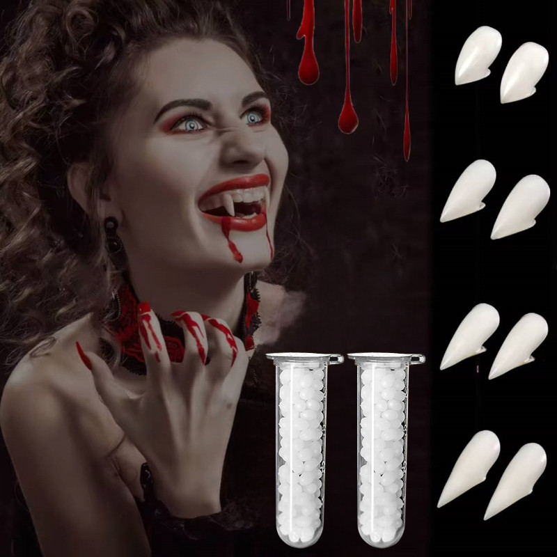 Halloween Trang Trí Ma Cà Rồng Răng Fangs Răng Giả Đạo Cụ Halloween Cosplay Đạo Cụ Giả Dracula Răng