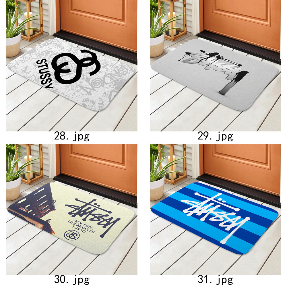 Thảm cửa Art Stussy Logo Thảm chống trượt Tấm lót phòng tắm Tắm Thảm chống trượt (60x40cm)
