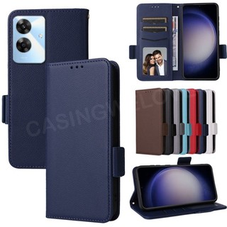 Ốp Lưng Cho Realme Note 60 Note 70 70T Narzo N61 C61 C63 Note60X 4G Sang Trọng Lật Da Bên Khóa Lychee Kết Cấu Vỏ Điện Thoại Khe Cắm Thẻ Ví Đứng Giá Đỡ Bao Chống Sốc