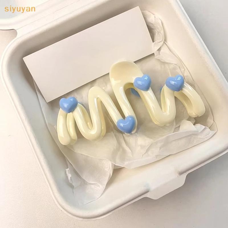 Siyuyan Dễ Thương Đơn Giản Sóng Trái Tim Ngọt Ngào Đa Năng Lớn Kẹp Tóc Nữ Bé Gái Kẹp Thời Trang Phụ Kiện Tóc Quà Tặng VN