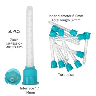 Nha Khoa Dùng Một Lần Phim Trộn Đầu Cao Su Silicon Vận Chuyển Ống Trộn Phòng Thí Nghiệm Nha Khoa Vật Liệu Ấn Tượng 50 Chiếc
