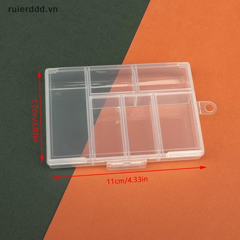 # Mới # 6 Khe Trang Sức Hộp Dụng Cụ Sắp Xếp Lưu Trữ Hạt Hộp Trang Sức Thời Trang Bao Bì Nhựa Quà Tặng Bông Tai Hộp Nhẫn Cho Jewerly.