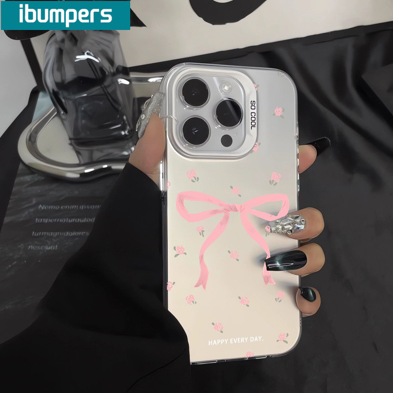 ibumpers Ốp Lưng iPhone Coquette nơ Chống Bẩn Chống Sốc Ốp Điện Thoại IMD Cứng Trơn Cho Iphone 15 14 12 13 11 Pro Max