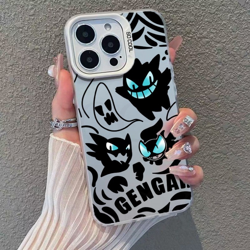 Xu Hướng Anime Pokemon Gengar Mờ Ốp lưng OPPO A57 A77 A77S F5 F7 F9 F11 Pro F1S Find X7 X6 X5 Pro X7 Ultra Ốp Lưng Chống Sốc Cao Cấp