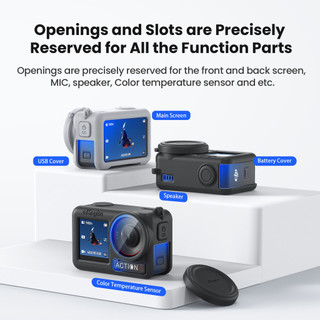 Dành Cho DJI Omso Action 5 Pro Silicone Vỏ Bảo Vệ Camera Thể Thao Phụ Kiện Bảo Vệ