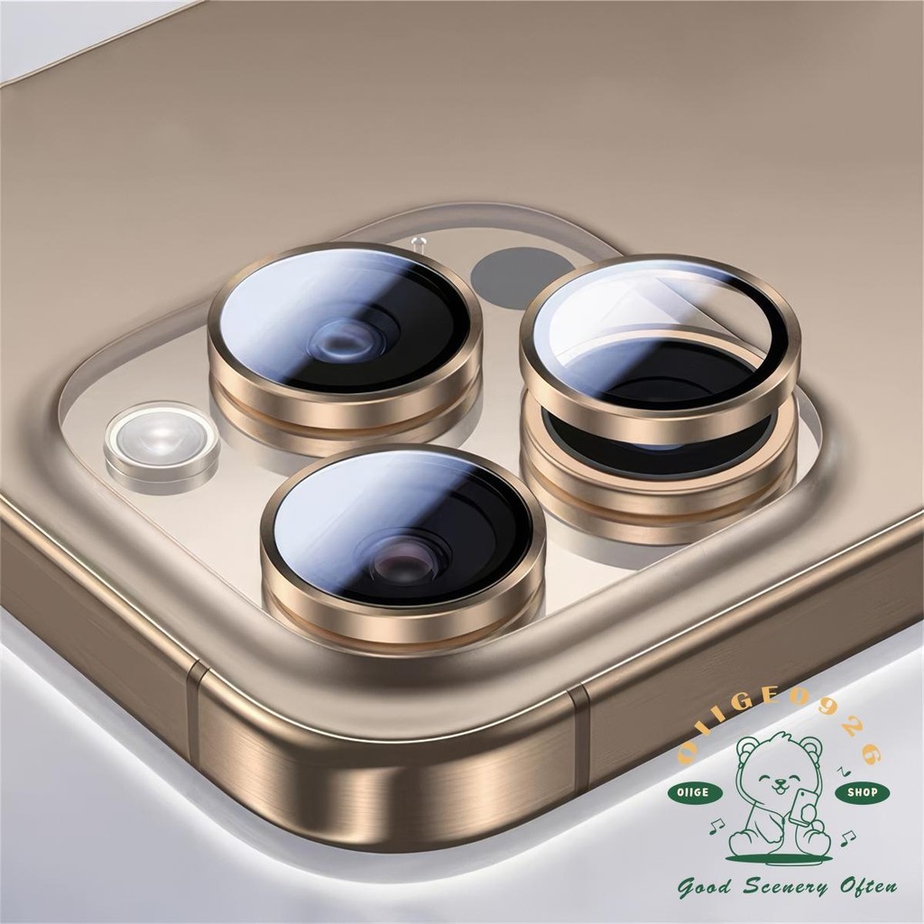 【 Phim ống kính iPhone16 】 Phim ống kính kim loại màu sa mạc cho Iphone15 Pro Max 14 13 12 11 Plus Kính cường lực độ phân giải cao Thanh thứ hai
