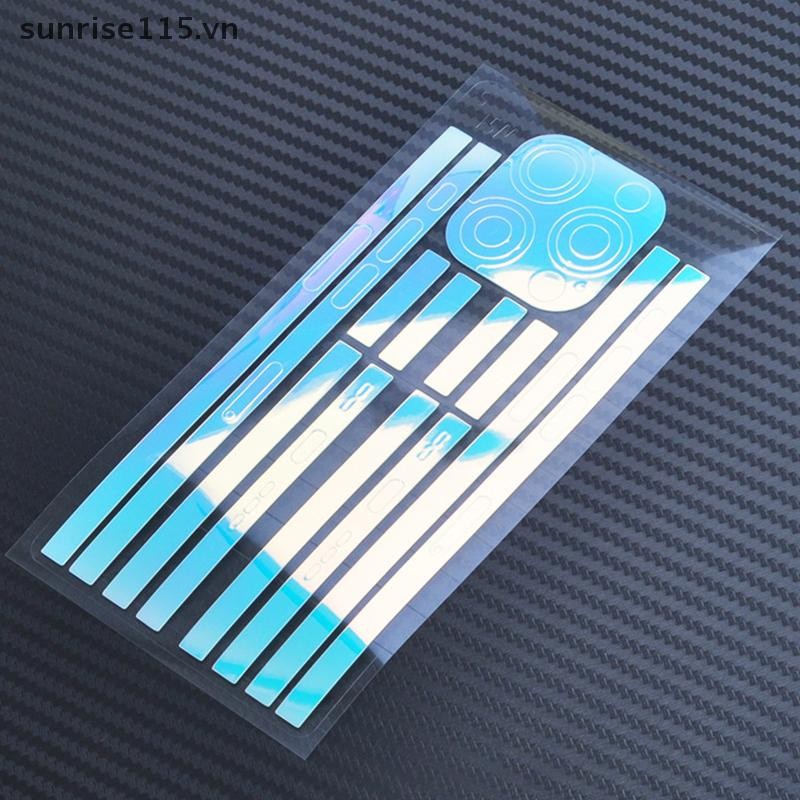 Srvn Luminous Edge Film Khung Điện Thoại Miếng Dán Bảo Vệ Cho 15 14 13 12 Pro Max Side Skin Bảo Vệ Chống Biên Giới.