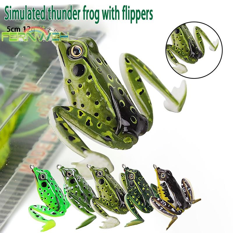 [Fernweh] 5cm 12g Thunderfrog Road Runner Mồi Câu Cá Ếch Mồi Giả Dụng Cụ Câu Cá Cho Cá Đen 5 Màu [MỚI]