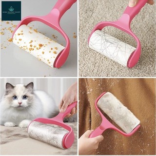 Cây lăn bụi sạch quần áo và ga giường, loại bỏ lông thú cưng, kèm lõi thay thế tiện lợi.