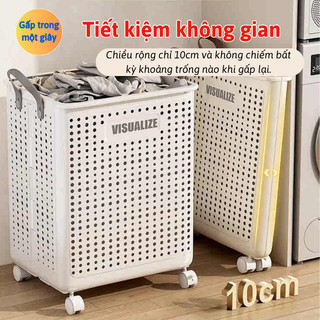Kệ Đựng Quần Áo Có Bánh Xe Bunnies Giỏ Đựng Quần Áo Đồ Giặt Dễ Di Chuyển Gấp Gọn Tiết Kiệm Diện Tích Lỗ Thoáng Khí