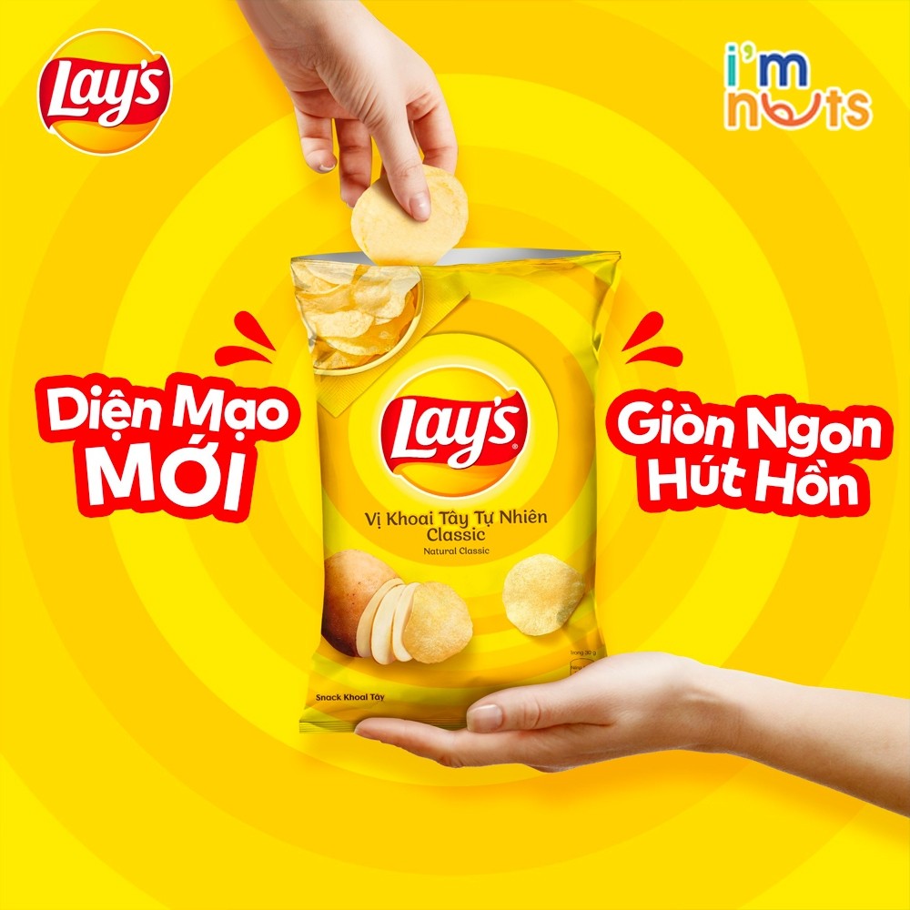Snack Khoai tây Lays đủ vị gói nhỏ 3x gram Date xa Đảm bảo chất lượng