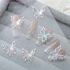 5 Chiếc Phụ Kiện Móng Tay Hợp Kim Nhiều Màu Sắc Hai Lớp 3D Rỗng Mũi Khoan Móng Tay Mặt Dây Chuyền Trang Trí Phụ Kiện DIY [Làm Đẹp]