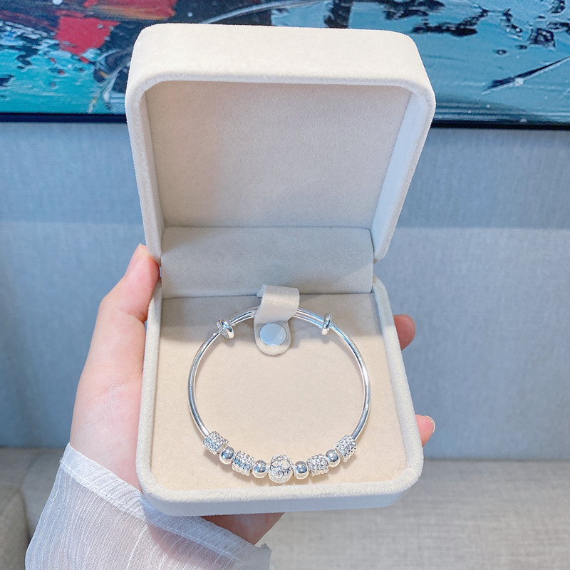 Thương hiệu phổ biến Bạc 925 Charm Hạt may mắn Lắc tay cho nữ vòng tay trang sức thời trang
