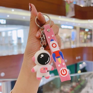 Trong Kho PVC Mềm Cao Su Phim Hoạt Hình Phi Hành Gia Spaceman Keychain Đồ Trang Trí Nhỏ