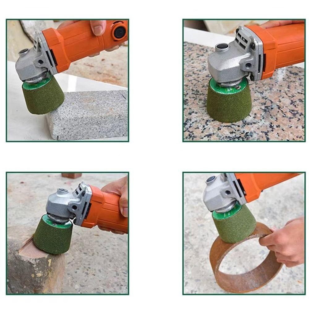 Bánh mài đánh bóng GILL, dành cho máy mài góc loại 100 Grit 50 / 100 / 200Grit Đầu mài gốm bằng đá, Phụ kiện máy mài lưới Dụng cụ đánh bóng khối chà nhám Đầu góc cacbua