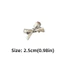 JVSUB 4 Cái / bộ Nơ Kẹp Tóc, Nơ Kim Loại Ngọt Ngào Nơ Vàng Thoáng Mát Kẹp Tóc, Thời Trang Cá Tính Mini Side Clip Mặc Thường Ngày