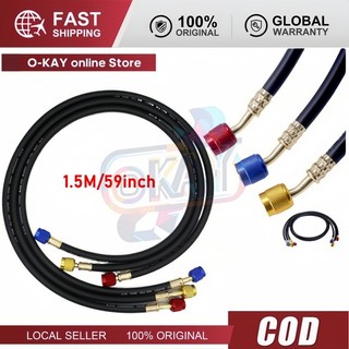 Bộ 3 Dây Nạp Gas TPV Dài 1.5m – Dùng Cho Gas R134A, R410A, R22 – Dây Nạp Gas Điều Hòa Máy Lạnh Chuyên Dụng