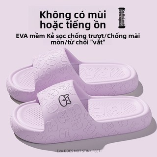 Dép lê quai gấu đáng yêu đế mền kiểu dáng thời trang, Dép quai ngang phong cách icon mặt gấu